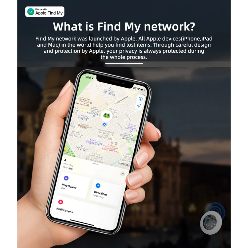 XIAOMI Smart Bluetooth GPS Tracker Airtag Work with Apple Find My APP ITag Anti Lost Locator Pet Finder Air Tags for IOS