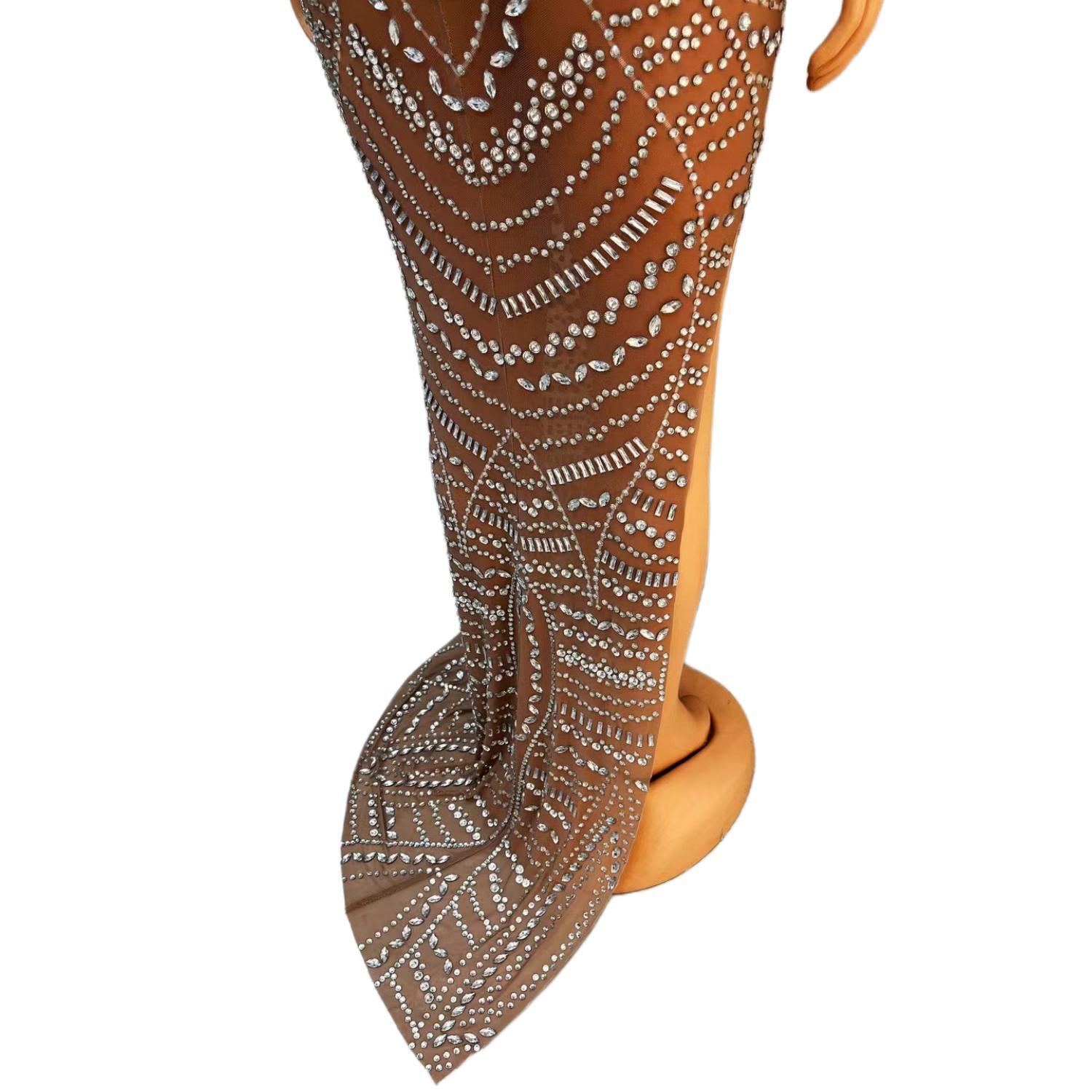 女性のファッションロングウエディングドレス 2024 セクシーな高級ビーズセクシーなマーメイドスタイルのドレス黒人ガールウエディングガラパーティードレス Huabao