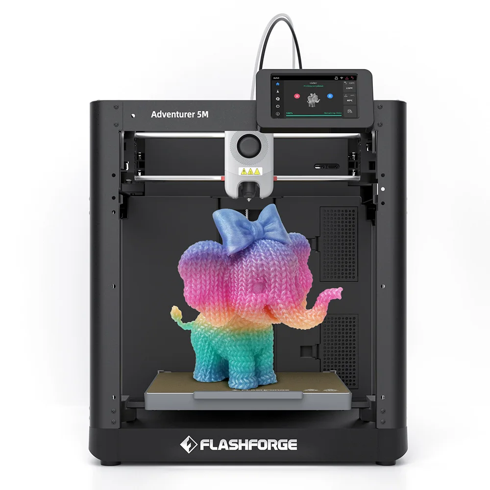 3D-принтер Flashforge Adventurer 5M FDM, набор для сборки, макс. 600 мм/с, быстрая высокоскоростная печать из коробки, быстрая Съемная форсунка, двойной вентилятор