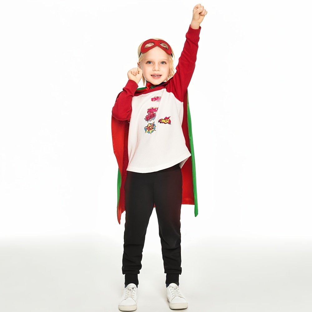 Детская накидка и маска супергероя, праздничные Маскарадные Костюмы супергероев