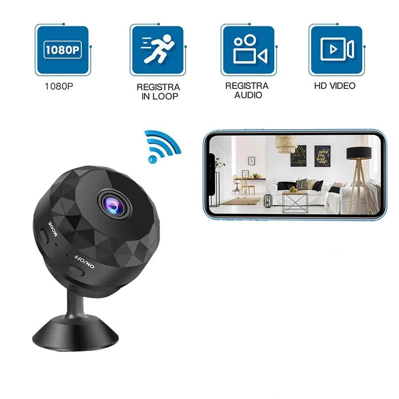 Minicámara IP A9 1080p HD, videocámaras inalámbricas, versión nocturna, vídeo de voz, vigilancia de seguridad, Wifi, Hogar Inteligente