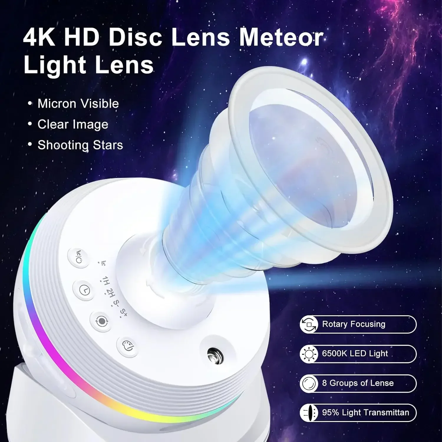 Xiaomi LED Night Light Galaxy Star Projector 4K HD 13 IN 1  Planetarium Projector 360° Rotation For Bedroom Decor Children Gift