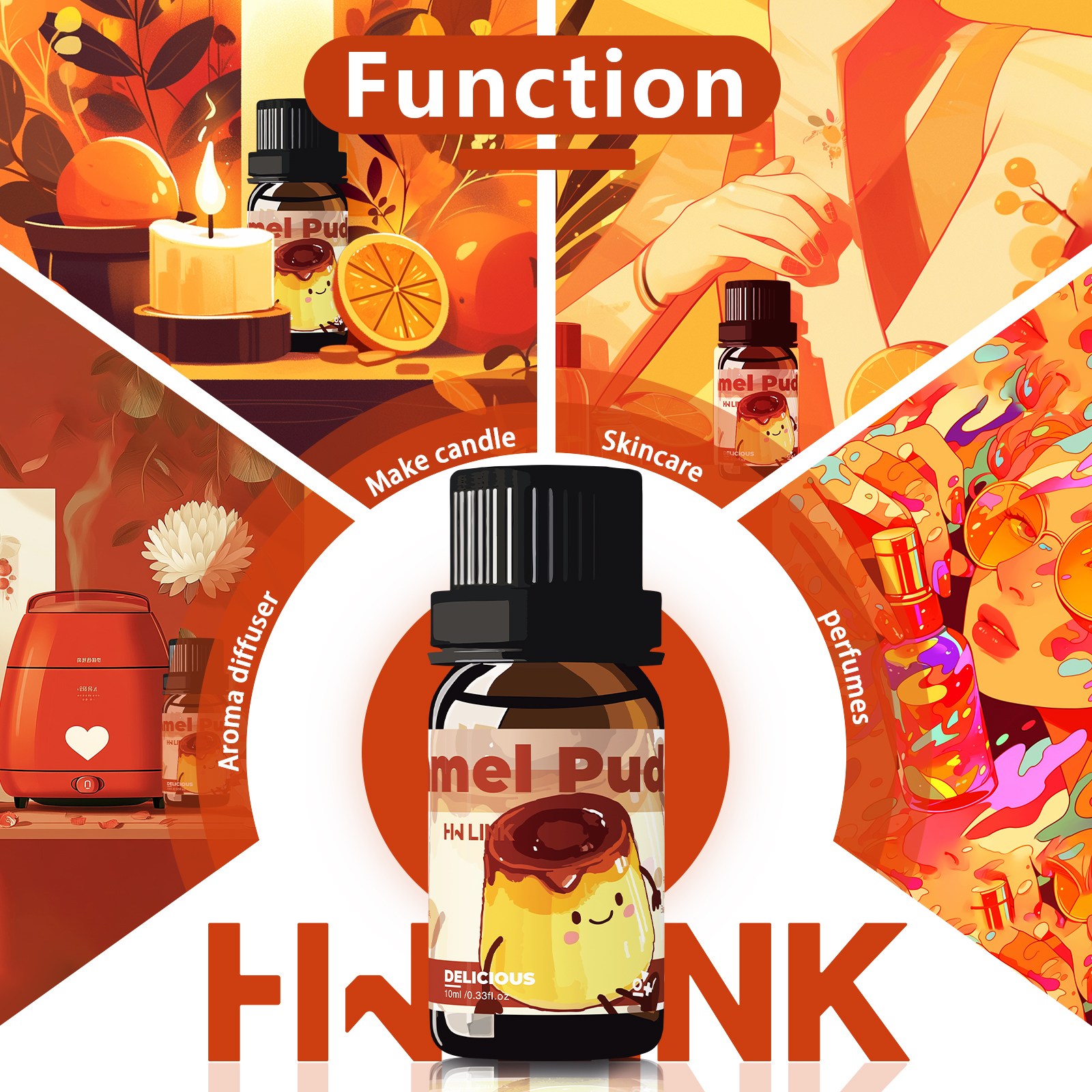 Karamellpudding Parfun Ätherische Öle Hautpflege Massage Körperöl Parfüm Frauen Für Kerze, Seifenherstellung, Aromatherapie, Diffusoren