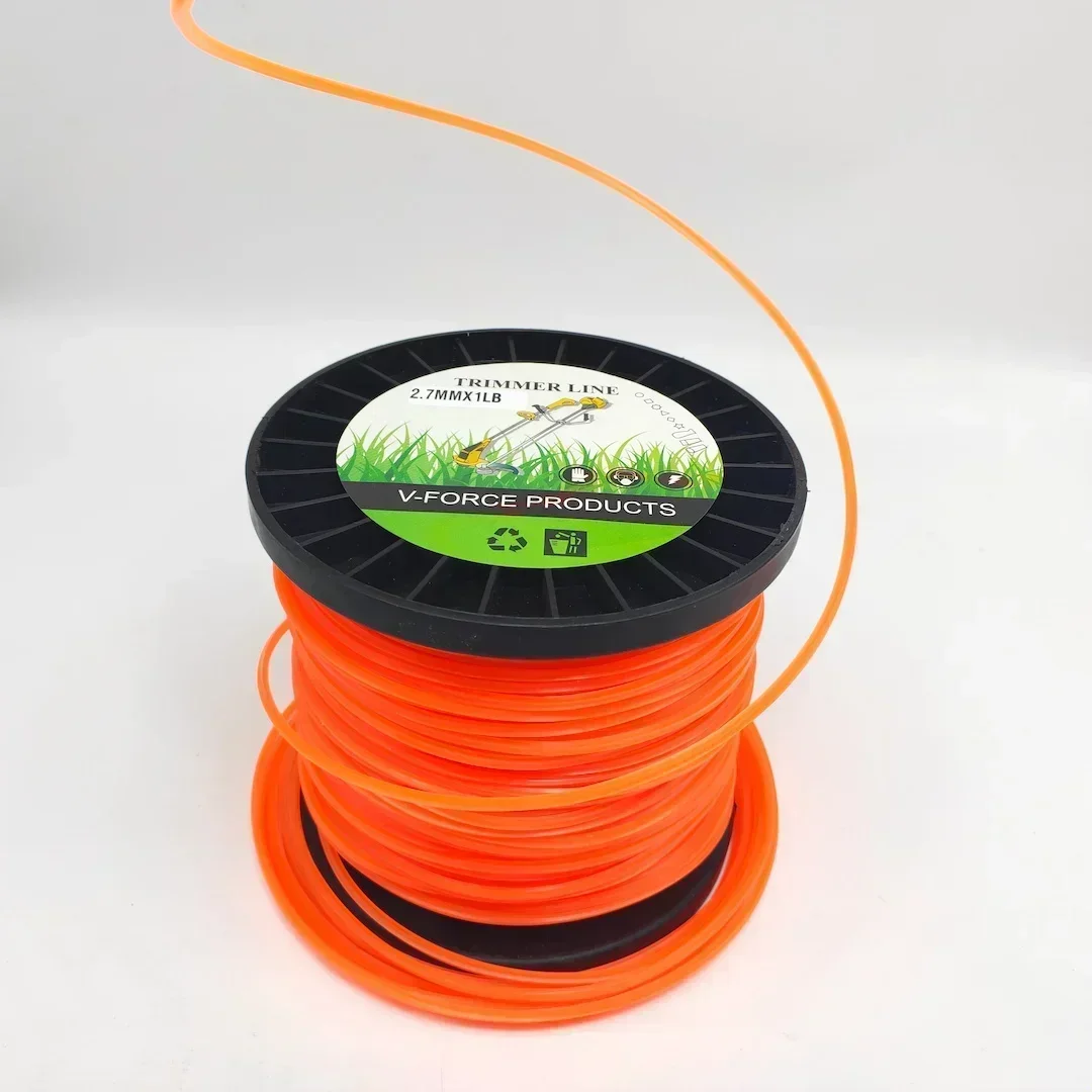 2.4mm Brush Cutter Sharp Rope Grass Mower Pentagram Nylon Mowing Trimmer Line Trimmer Head String Grass Trimmer Roll Line Garden