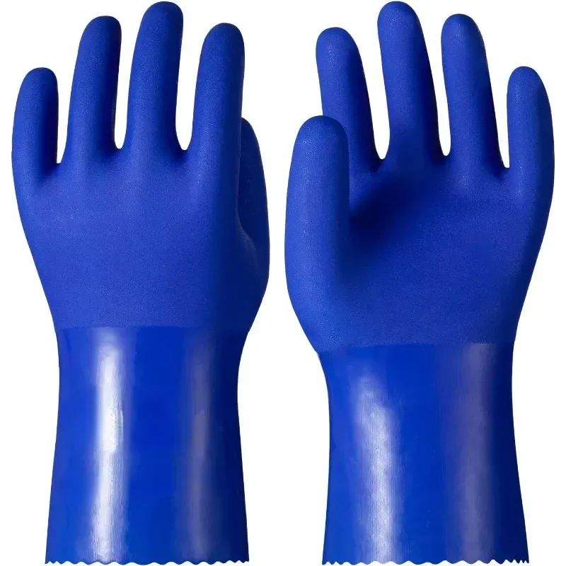 Guantes industriales resistentes a productos químicos, protección gruesa, antideslizante, resistente al aceite y a los ácidos
