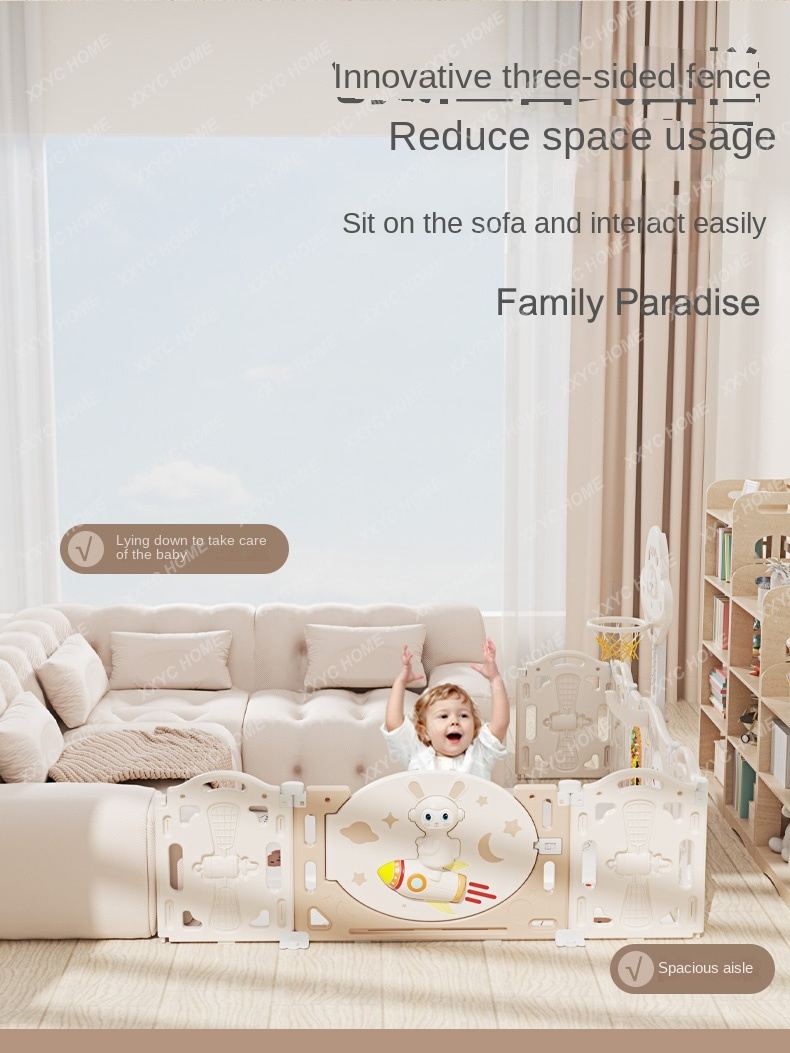 YY-Sécurité du jeu d'intérieur pour la maison, parc d'attractions, polymère inoling au sol pour enfants, garde-corps