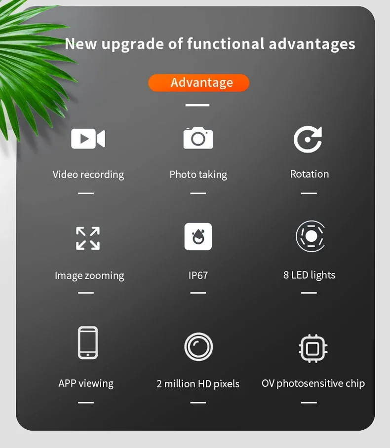 2MP 1080P 8 мм двойной объектив для iPhone ISO OTG USB эндоскопическая камера CMOS бороскоп осмотр отоскоп цифровой микроскоп