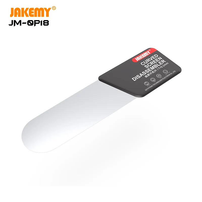 JAKEMY 0.1 มม.Ultra Thin Pry เปิดการ์ดสําหรับโทรศัพท์มือถือหน้าจอโค้งถอดชิ้นส่วนซ่อมเครื่องมือ