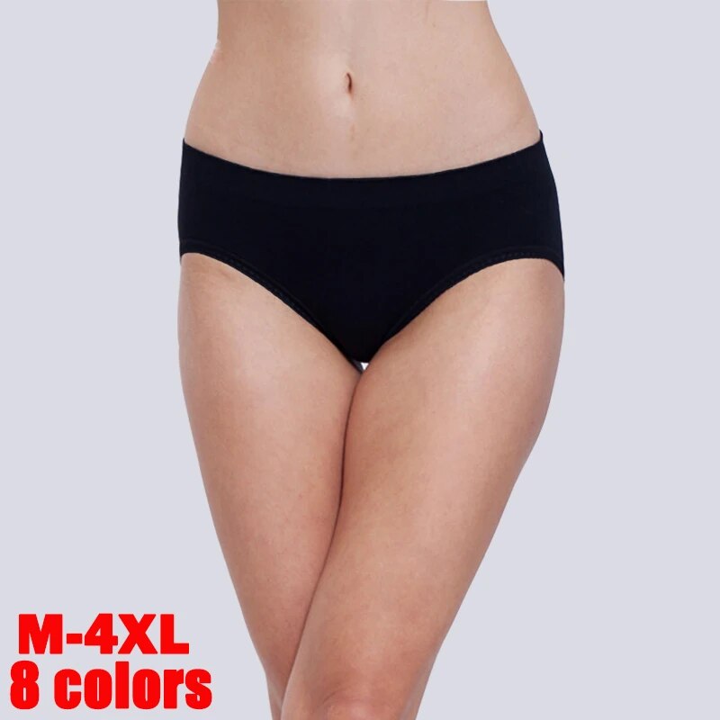 7 Teile/los frauen Höschen Baumwolle Plus Größe Unterwäsche Mädchen Slip Atmungsaktive Einfarbig Panty Unterhose Weibliche Dessous M-4XL