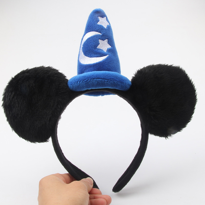 2025 Topolino Peluche Magic House Disney Copricapo Decorazione cosplay Festa di Natale Fascia per capelli in stoffa Per bambini adulti Parte di Halloween