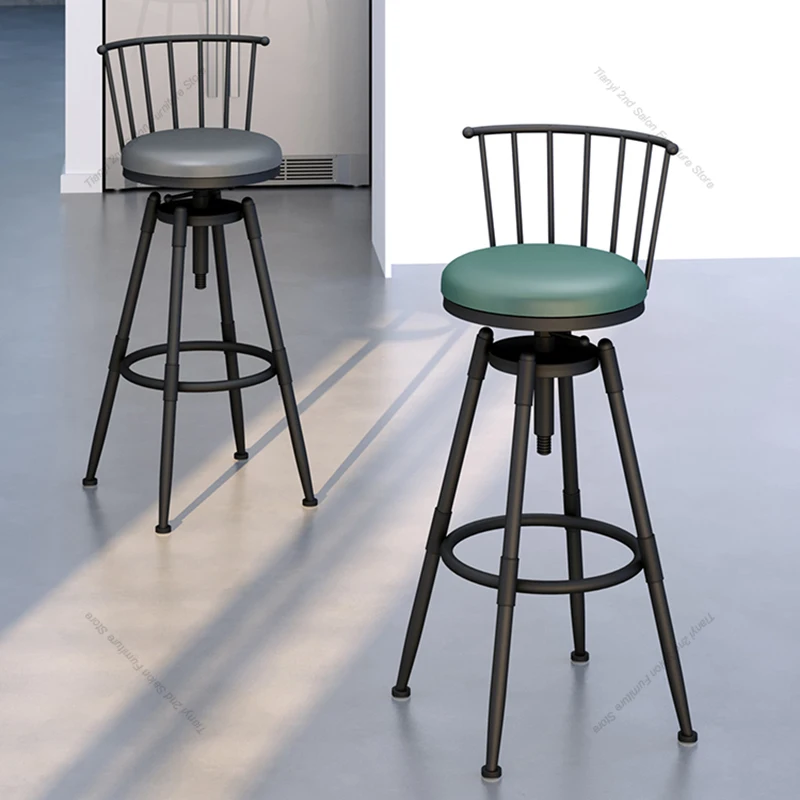 Cadeiras de bar nórdicas rotativas e duráveis, Designer moderno, Luxo e moderno, Escritório e restaurante, Mobília doméstica, HBBC