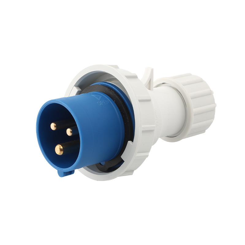 Plugue e soquete industriais impermeáveis, Soquete masculino e feminino, Marine and Motor Homes, IP67, 16A, 32A, 3Pin