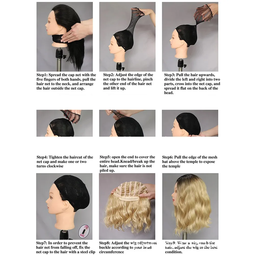 Peluca simulada estilo diadema sintética en capas flequillo diagonal esponjoso pelo corto marrón