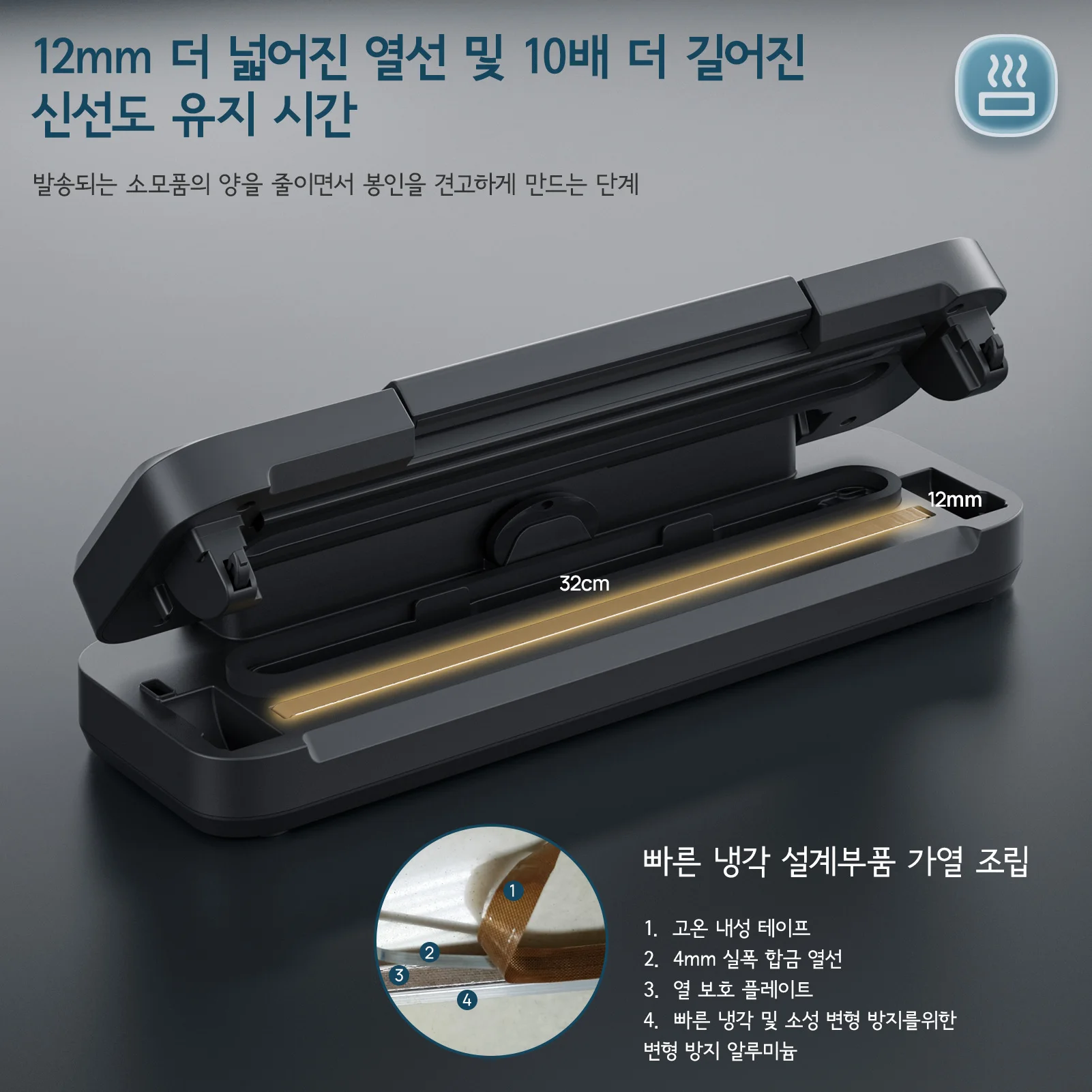 Vakumar 가정용 진공기 기계 수비디 핸들 타입, 다기능 및 편리한 진공 실러, VH1506, 80Kpa