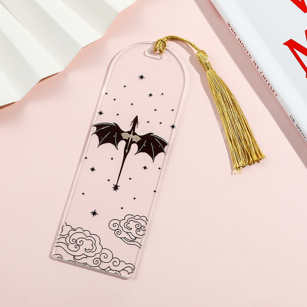 อะนิเมะ Black Dragon บุ๊คมาร์คคอลเลกชันของขวัญสําหรับคนรักหนังสืออะคริลิค Book Mark สําหรับผู้ชายผู้หญิงครูเพื่อนเด็ก Marker อ่าน