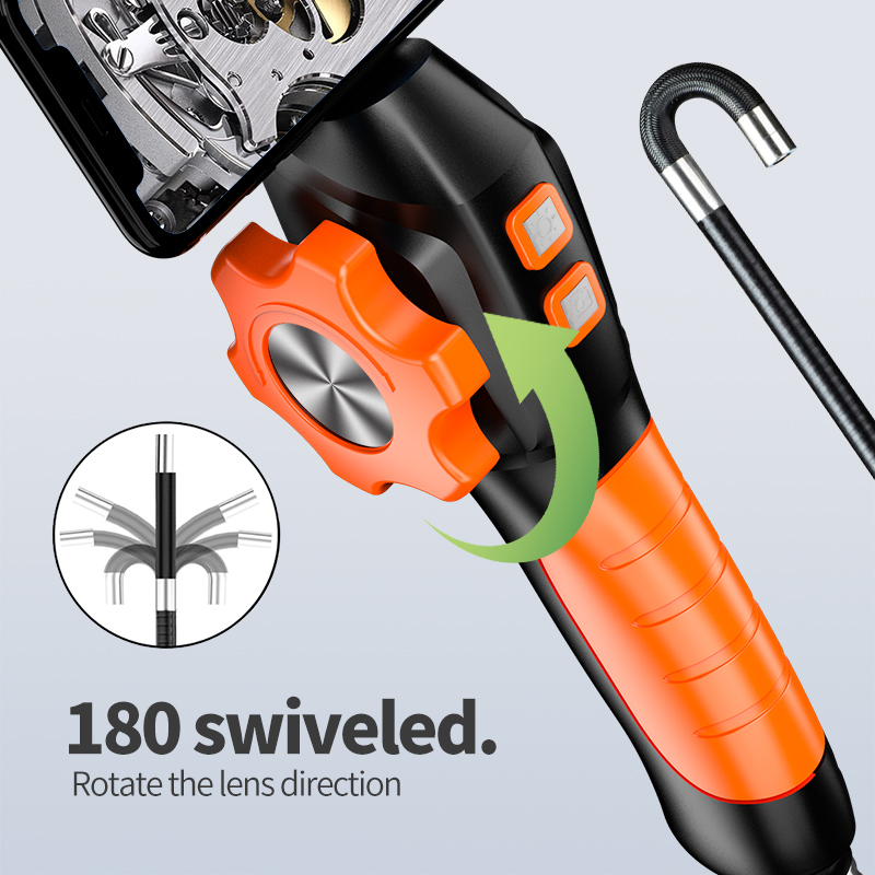 360도 회전 내시경 카메라 6.4mm 렌즈 HD 굴절 검사 내시경 카메라 IP67 자동차 자동차 IOS 안드로이드