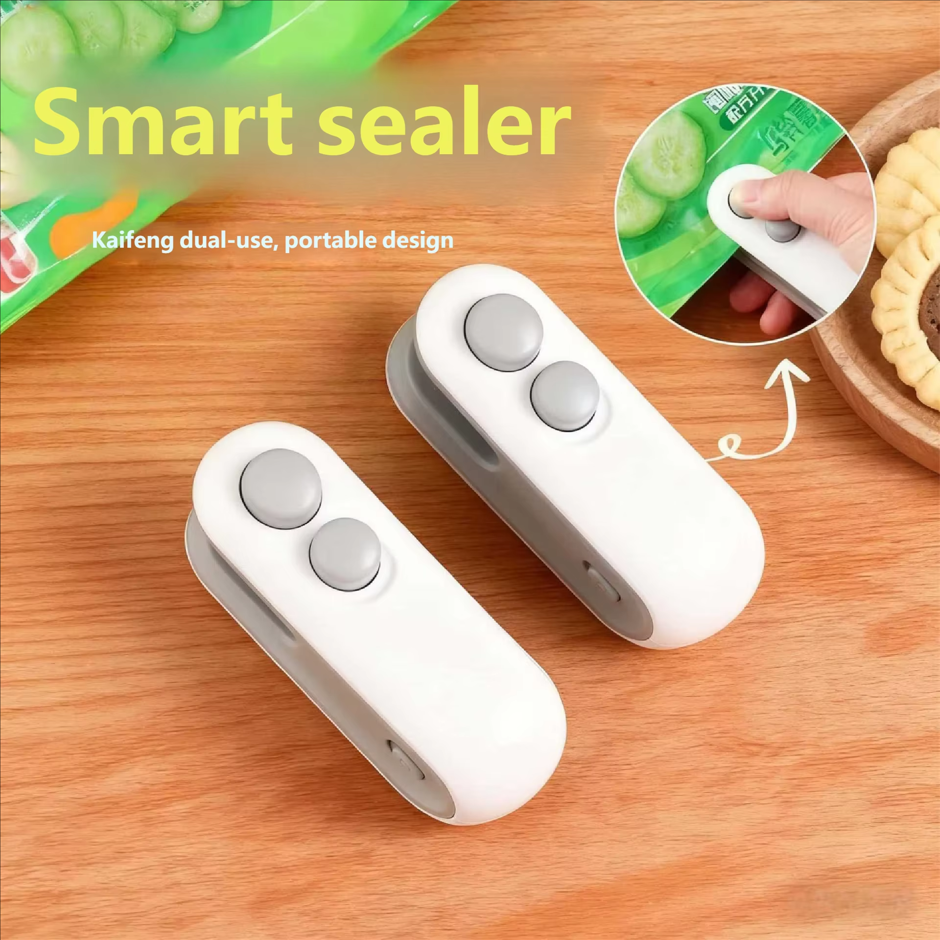 Mini Sealing Machine USB Rechargable Heat Sealer Storage Bag Plastic Package Food Sealer Clip Bag Handheld Food Heat Sealer