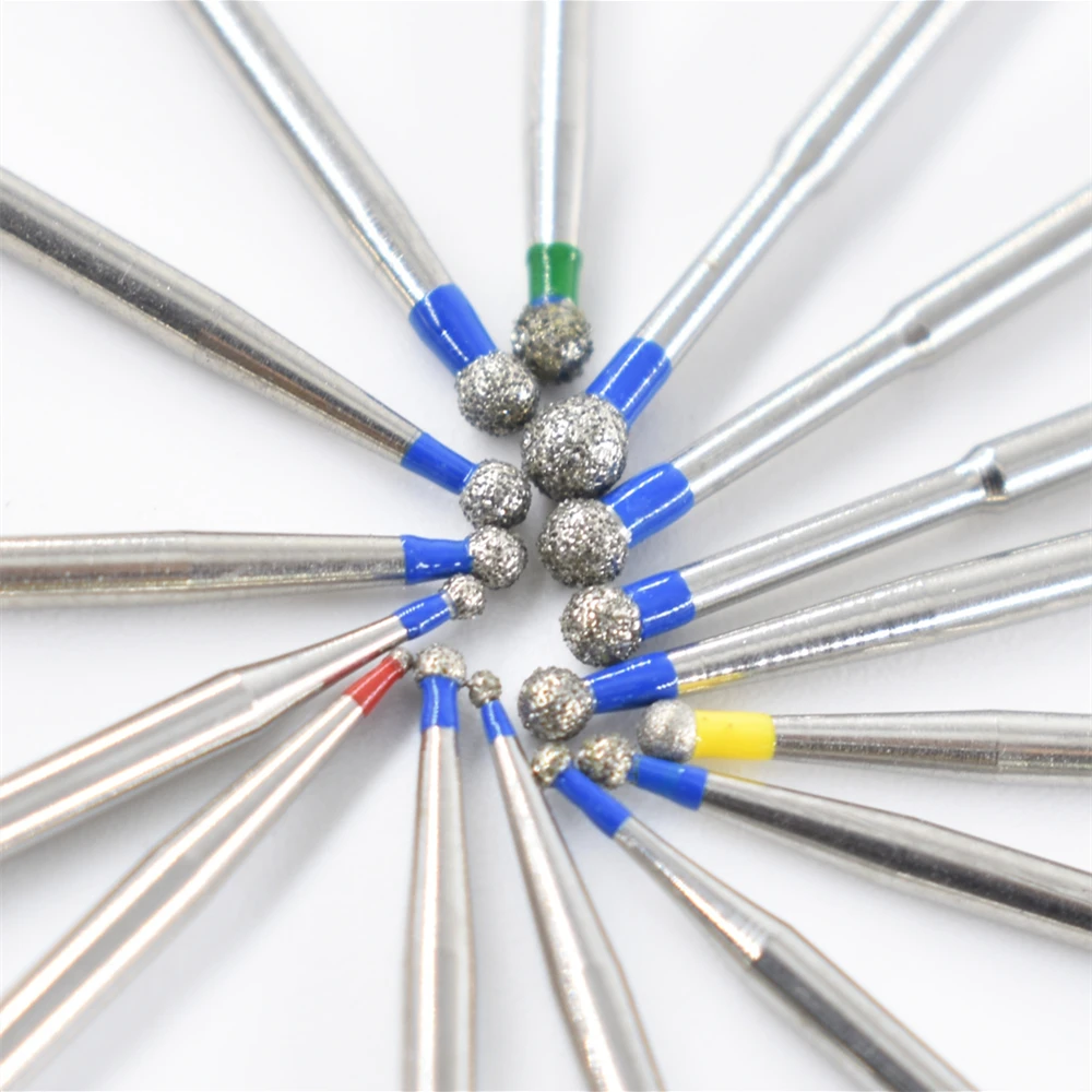 10 stücke BR Serie Runde Form Dental Diamant Bohrer Bohrer High Speed Handstück Zähne Bleaching FG Durchmesser 1,6 MM zahnmedizin Materialien