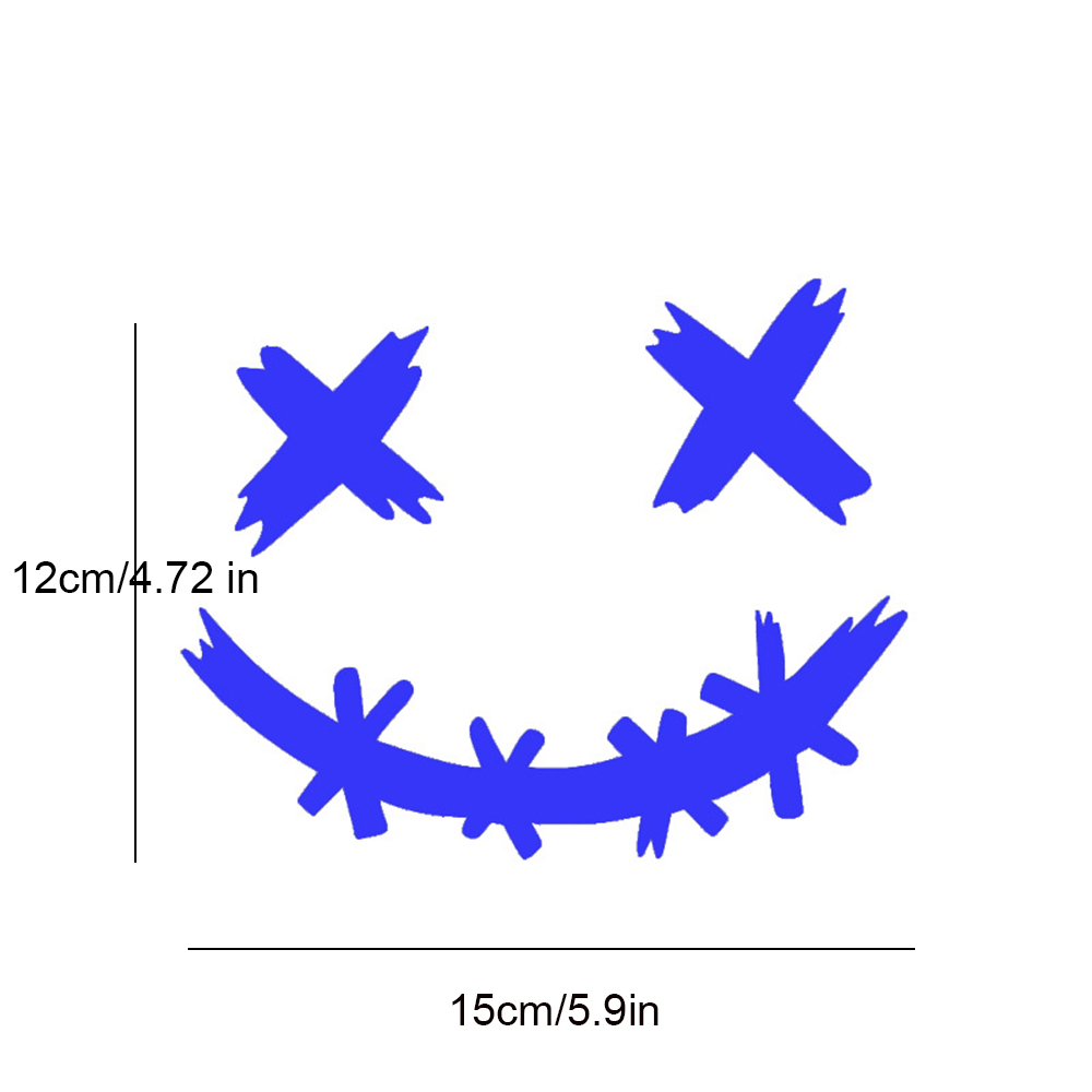 Waterproof Reflective Stickers for Motorcycle Helmet, Demon Smiling Face Decal, Auto Body Decoration, Car Sticker, Laser