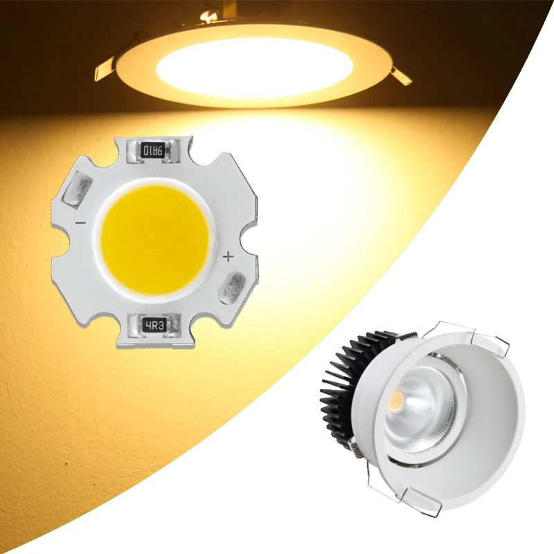 Nuevo 12V 24V DC LED COB lámparas cuentas blanco cálido tablero de luces de doble Color 3W 5W 7W aluminio redondo 20mm para foco de luz descendente