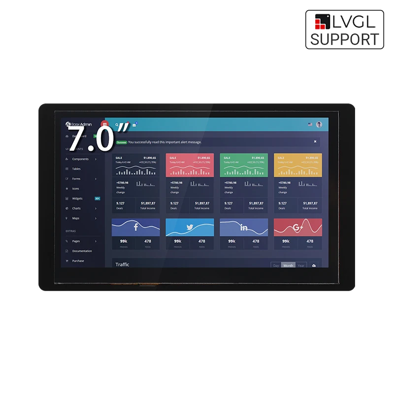 CrowPanel-7,0 inch slimme grafische 800x480 RGB SPI TFT LCD-module touchscreen ESP32 voor Arduino MicroPython