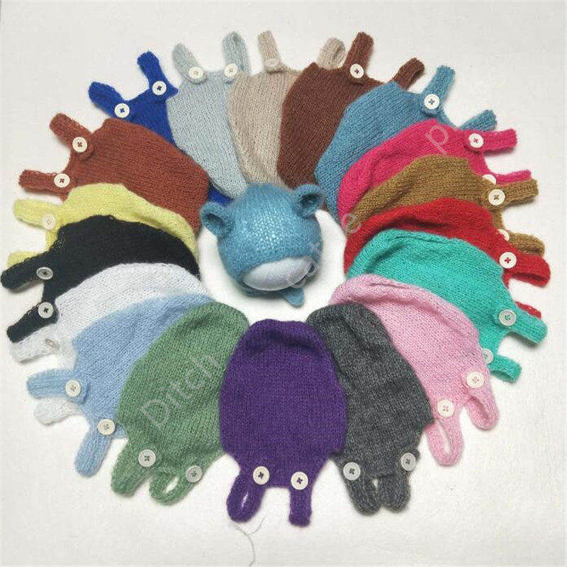Làm Thủ Công Cho Bé Đan Dây Tay Mohair Bonnet & Quần Trên Cho Bé Tặng Bé Đạo Cụ Chụp Ảnh