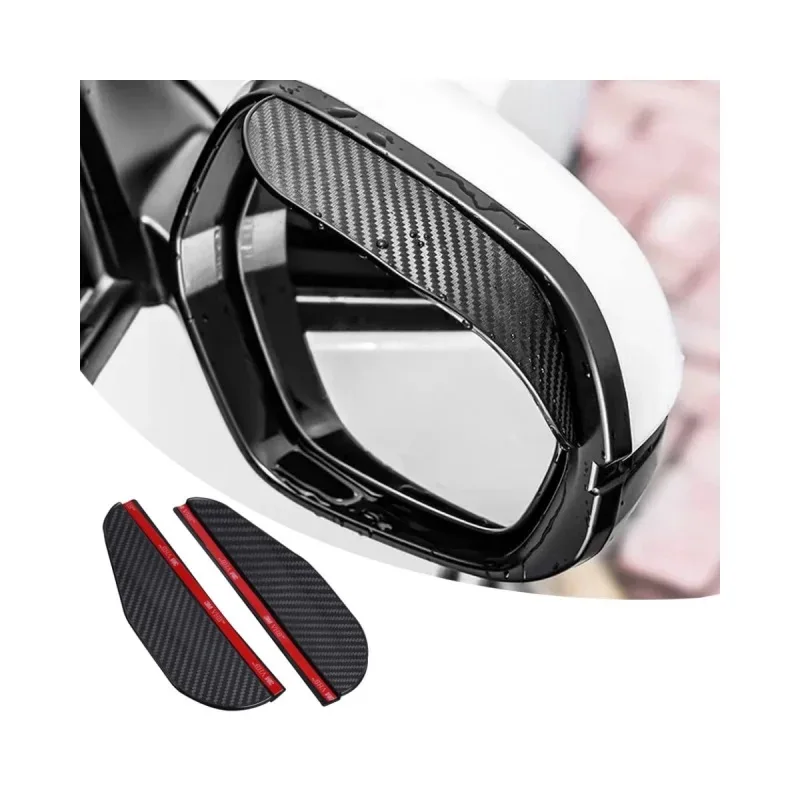 Car rearview mirror rain eyebrow carbon fiber sunshade car side view mirror sunshade rain cover car rearview mirror accessories
