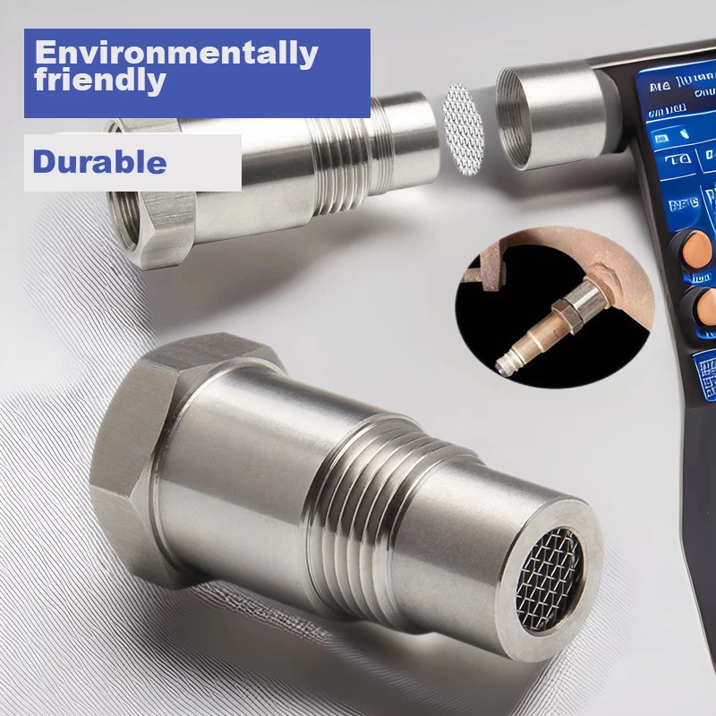 Novo sensor de oxigênio o2 espaçador adaptador conector peças modificação do carro m18x1.5 com tela filtro