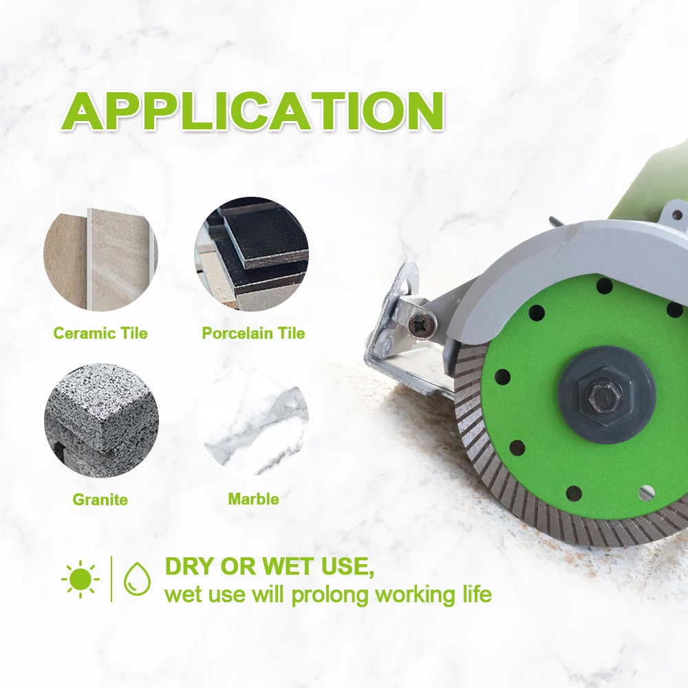 FACHLICH 1/2/5pcs 4/4.5/5inch Super-Thin Diamond Turbo Cutting Saw Blades Ceramic Tile Granite Marble Cutting Disc 105/115/125mm