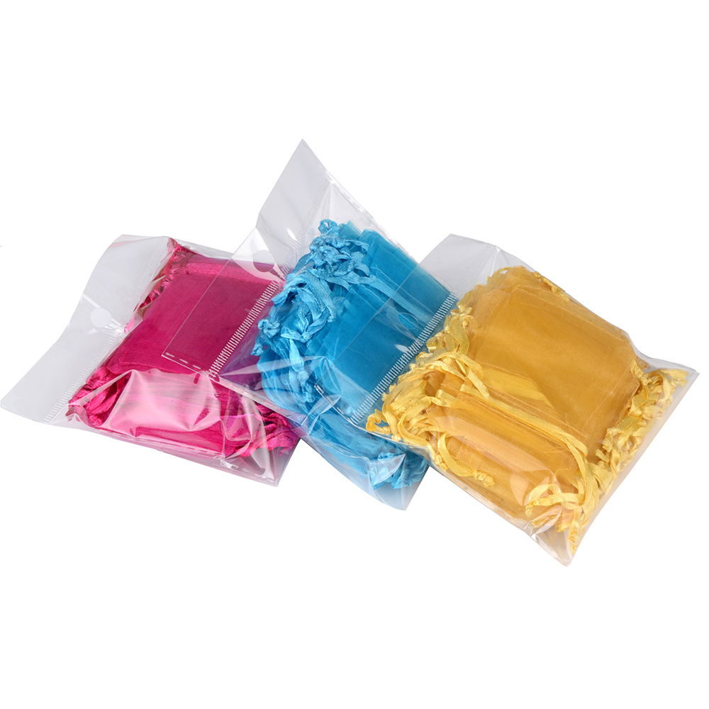 50pcs/Lot 5x7cm Candy Small Drawstring Organza Bag for Rings Jewelry