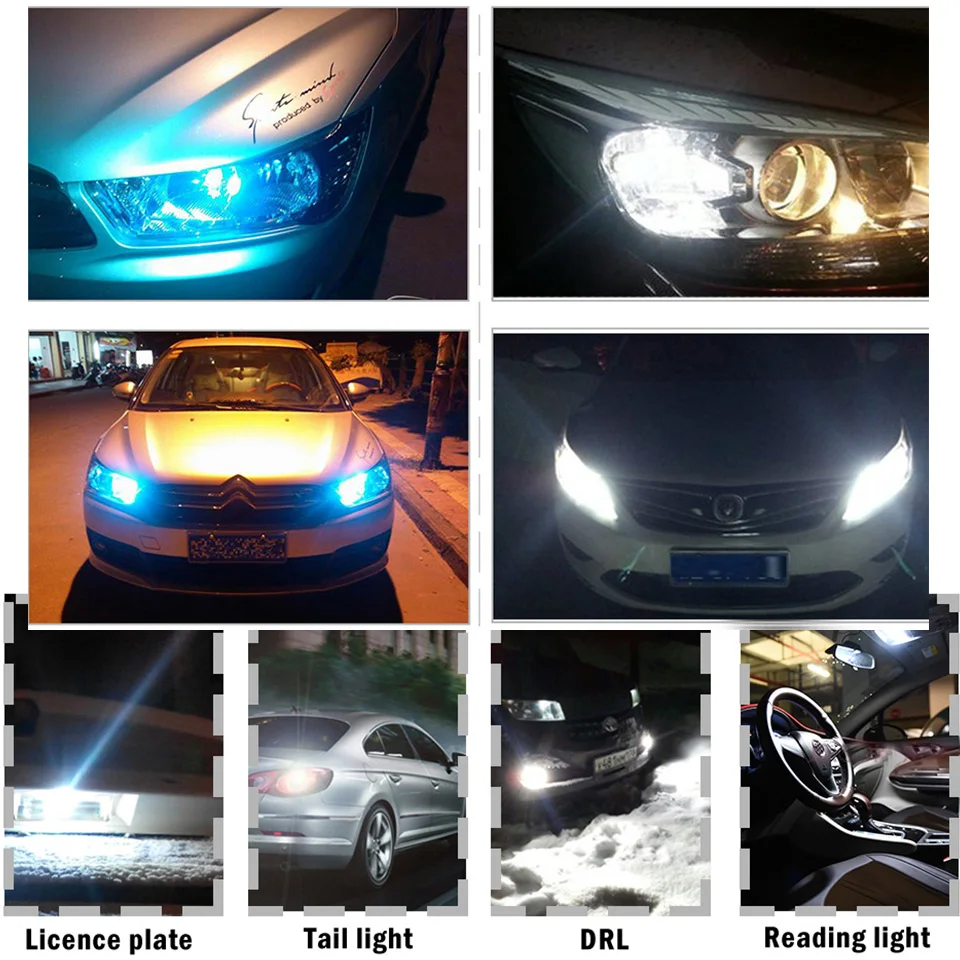 10x2021 más nuevo W5W Led T10 luz de coche COB vidrio 6000K blanco Auto automóviles lámpara de matrícula cúpula lectura DRL estilo de bombilla 12V