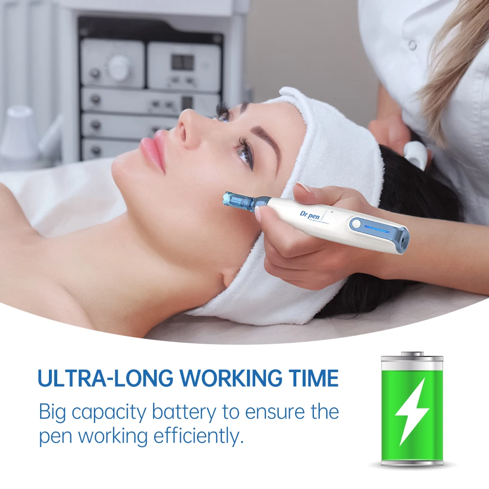 Xác Thực Tiến Sĩ Pen Ultima A9 Không Dây Microneedling Bút MTS Trị Liệu Derma Tự Động Bút Mặt Chăm Sóc Da Bằng Lưỡi Lê Derma Hộp Mực
