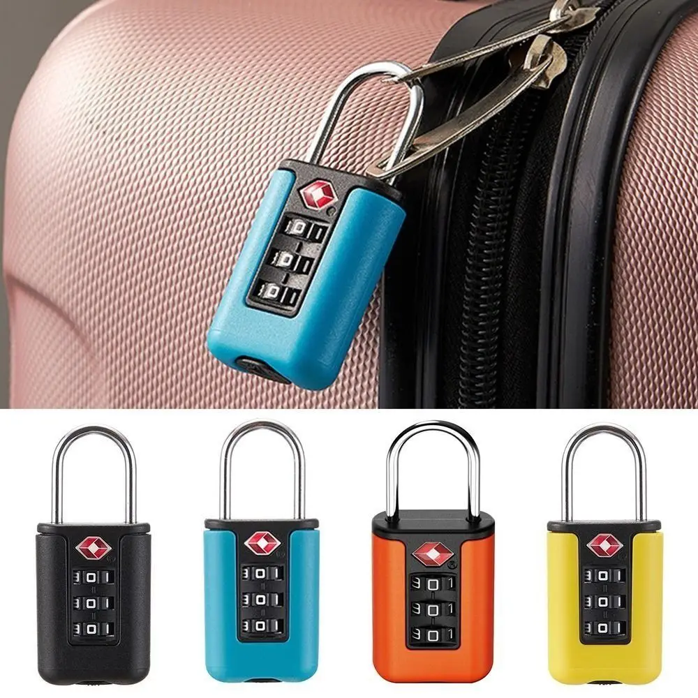 Candado con diseño de color en contraste, cerradura con código de aduana TSA para equipaje de viaje, cerradura cambiable con contraseña