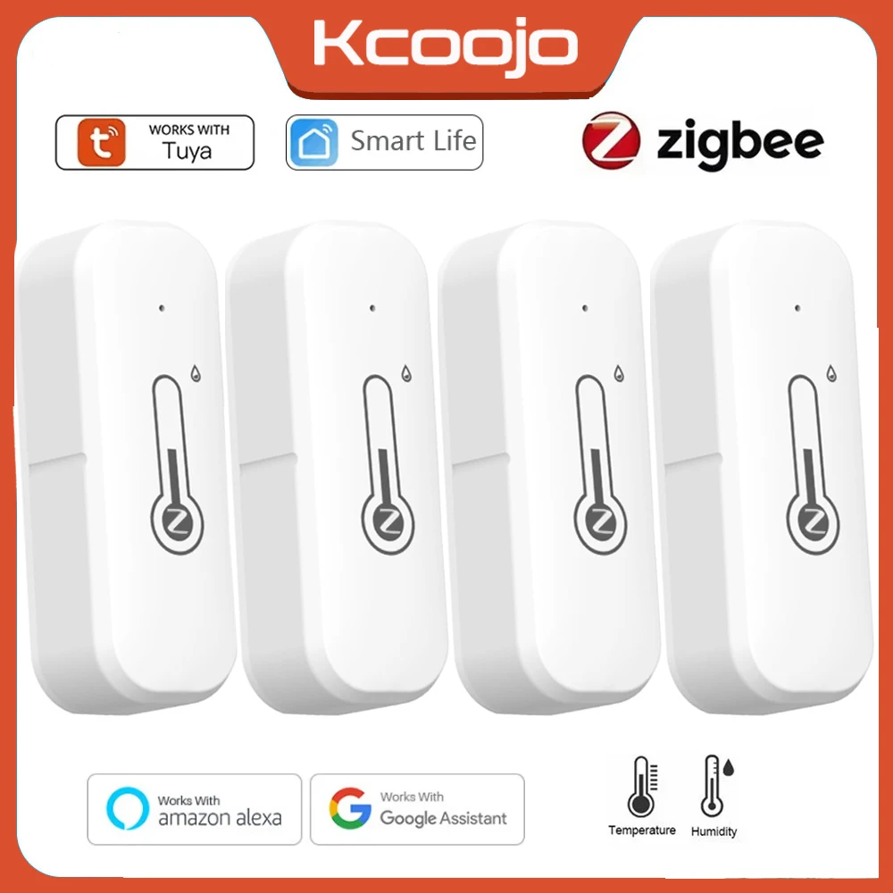 Датчик температуры и влажности Tuya Zigbee3.0, термометр, гигрометр, приложение, удаленная сигнализация, работает с Smart Life, Alexa Google Alice