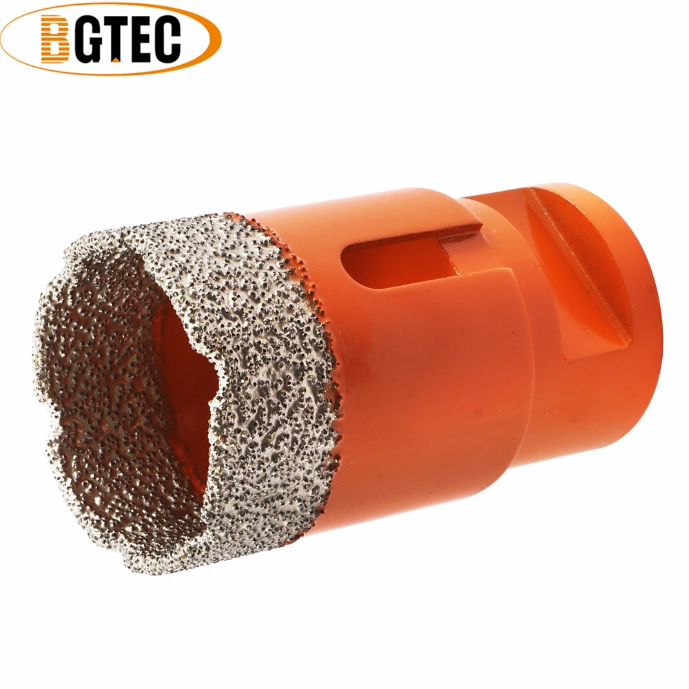 BGTEC 1 Hút Chân Không Chia Lửa Bằng Đồng Nguyên Kim Cương Khoan Bits M14 Ren Sứ Ngói Mũi Khoan Core Bit Đá Cẩm Thạch Nề Lỗ Cưa Cắt dia6-100mm