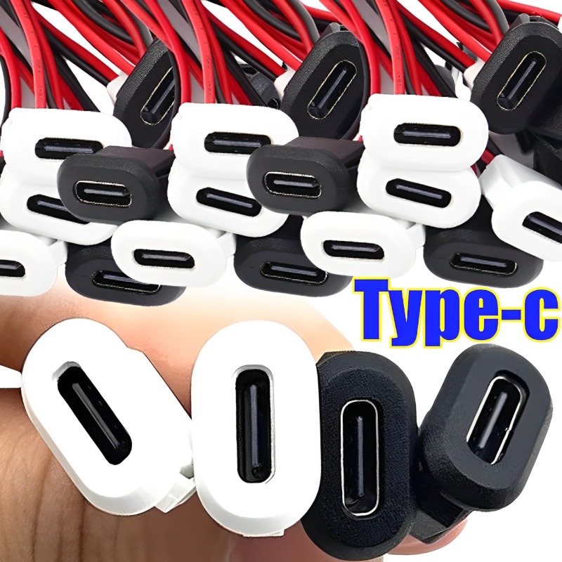 Разъем USB типа C, гнездовой разъем типа C с пряжкой для карт, 3 А, сильноточный разъем для быстрой зарядки, разъем USB-C для зарядного устройства