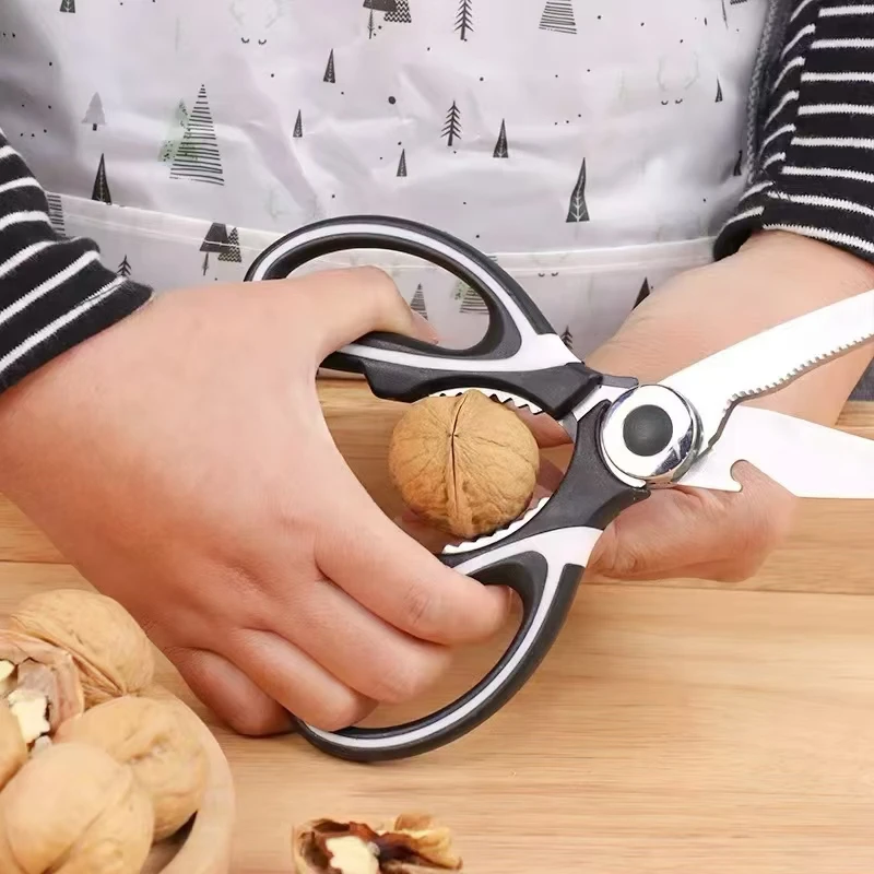 1PC Multifunktionale Schere Küche Scharfe Schere Huhn Knochen Schere Fisch Knochen Flaschenöffner Rostfrei Nicht-Slip Griff