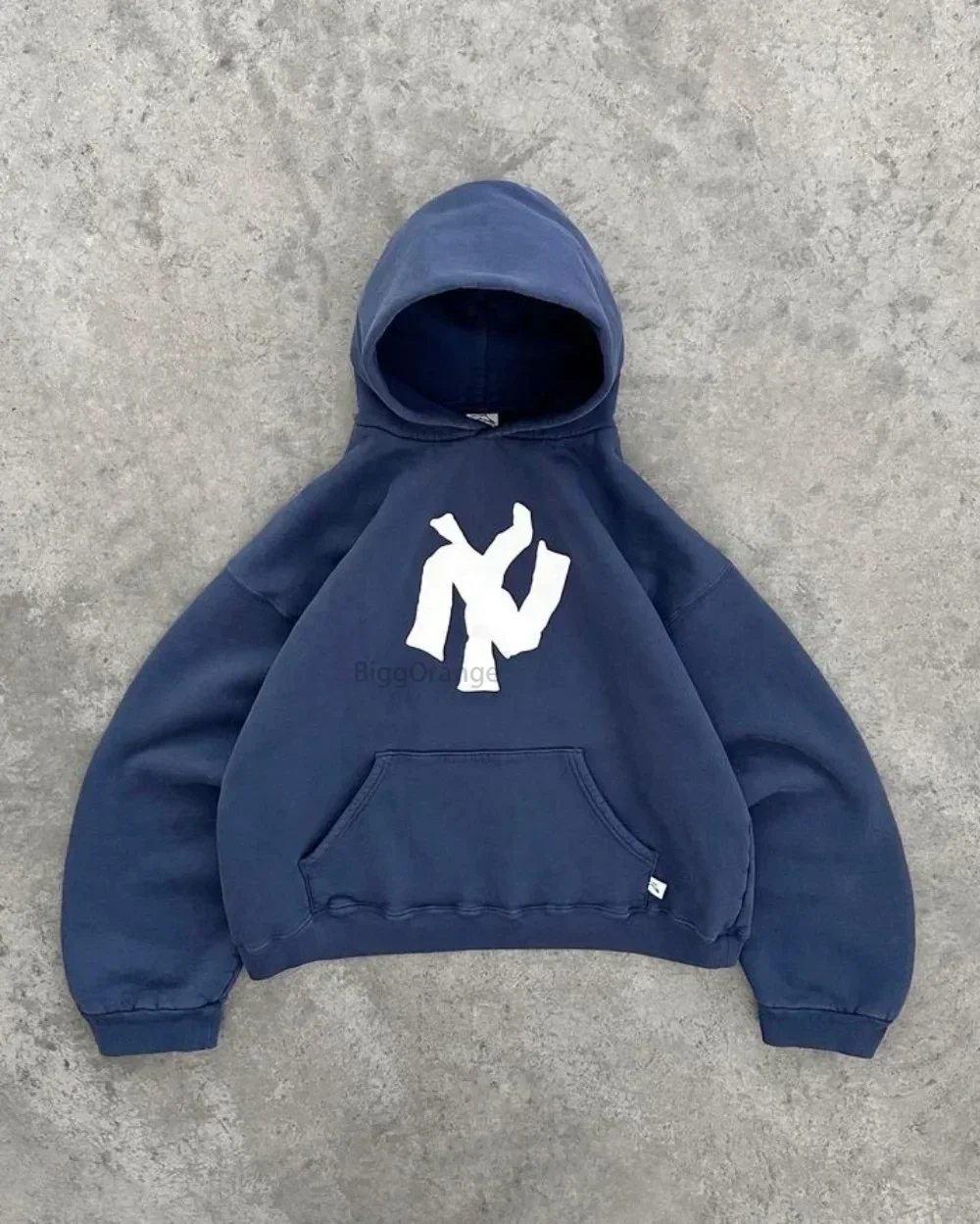 Y2k harajuku azul moda carta padrão impresso moletom com capuz masculino e feminino tendência hip-hop casual solto moletom com zíper