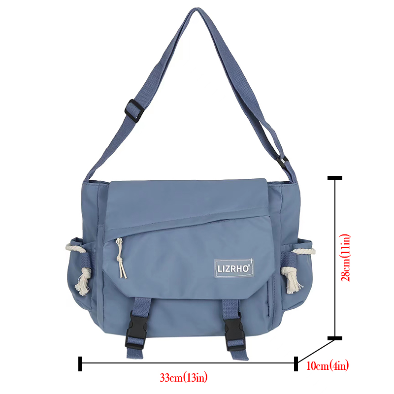 Bolso bandolera versátil de gran capacidad con un hombro de mano de nailon para mujer, bolso de cartero de viaje de trabajo Retro