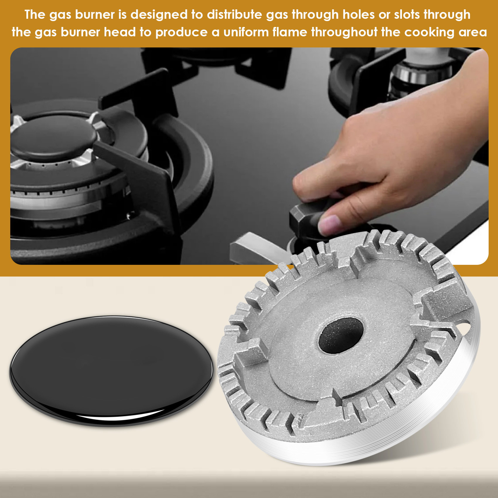 Newest Cooker Hat Set Stove Lid Upgraded, Oven Gas Hob Burner Crown Flame Cap, Gas Burner Flame Cap Fits Most Gas Stove Burners