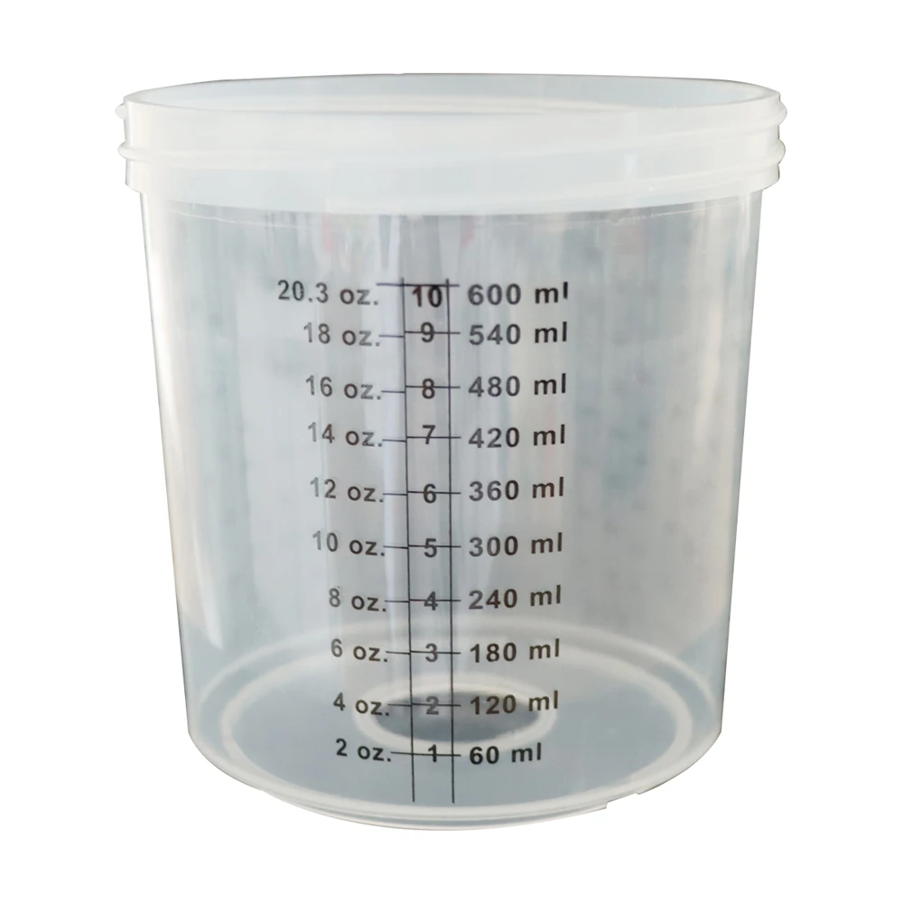 50 sztuk/zestaw Kubek do mieszania farby do pistoletu natryskowego H/O Szybki Kubek do pistoletu natryskowego Pojemnik 160ML/350ML/600ML Jednorazowy Kubek do farby