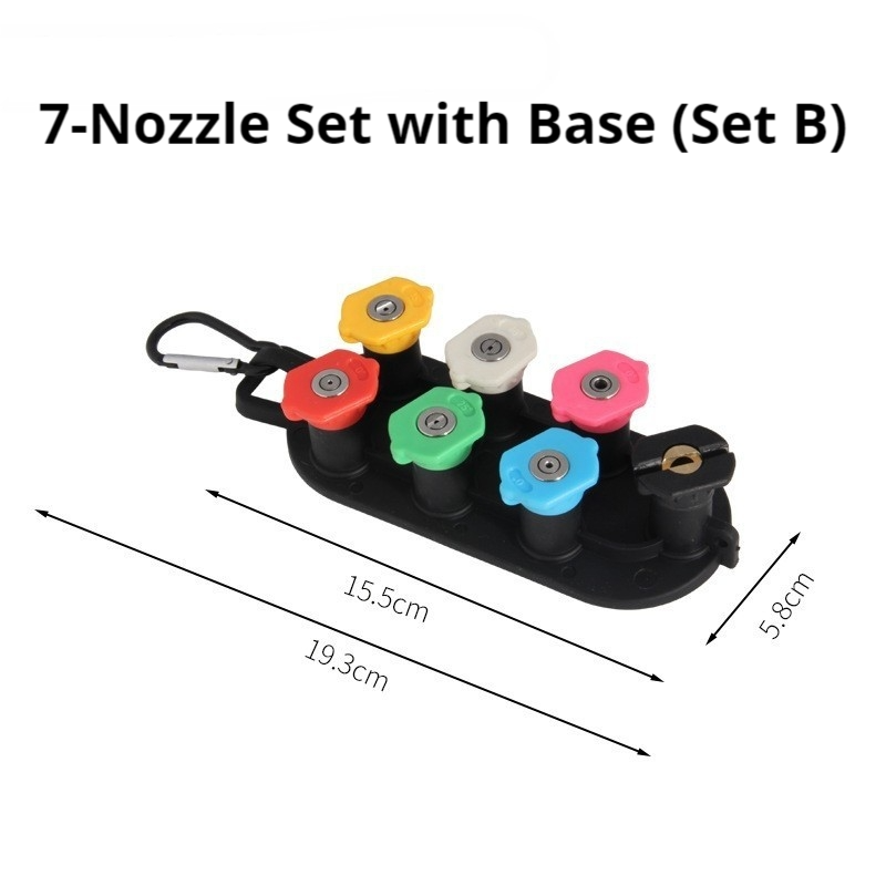 WMIOKEE 5 и 7 шт. 1/4 "быстроразъемные насадки для мойки высокого давления с держателем для дома в автомобиле