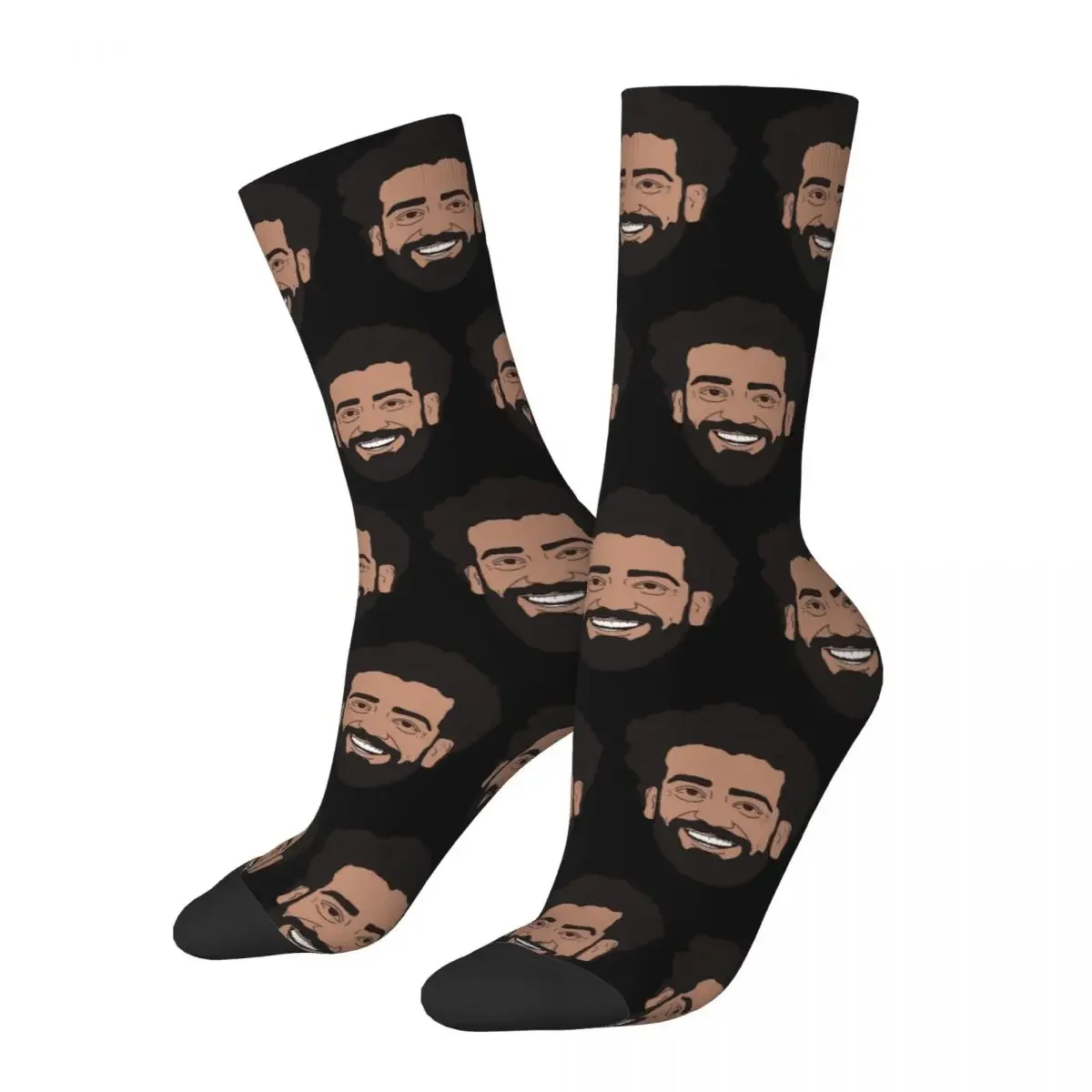 Calcetines largos Harajuku Mo Salah para hombre y mujer, medias absorbentes de sudor, accesorios para todas las estaciones, regalo de cumpleaños