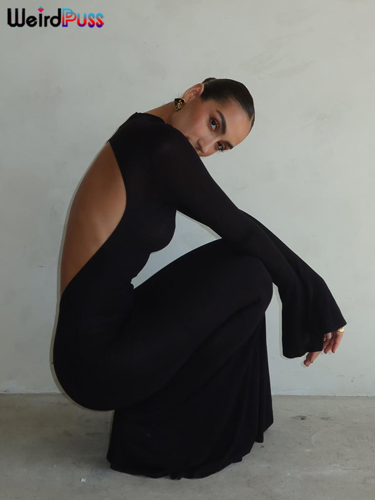 Vestido ajustado con espalda descubierta y gato extraño para mujer, bolso ajustado elástico, ceñido a la cadera, moda para fiesta, evento, graduación, sirena