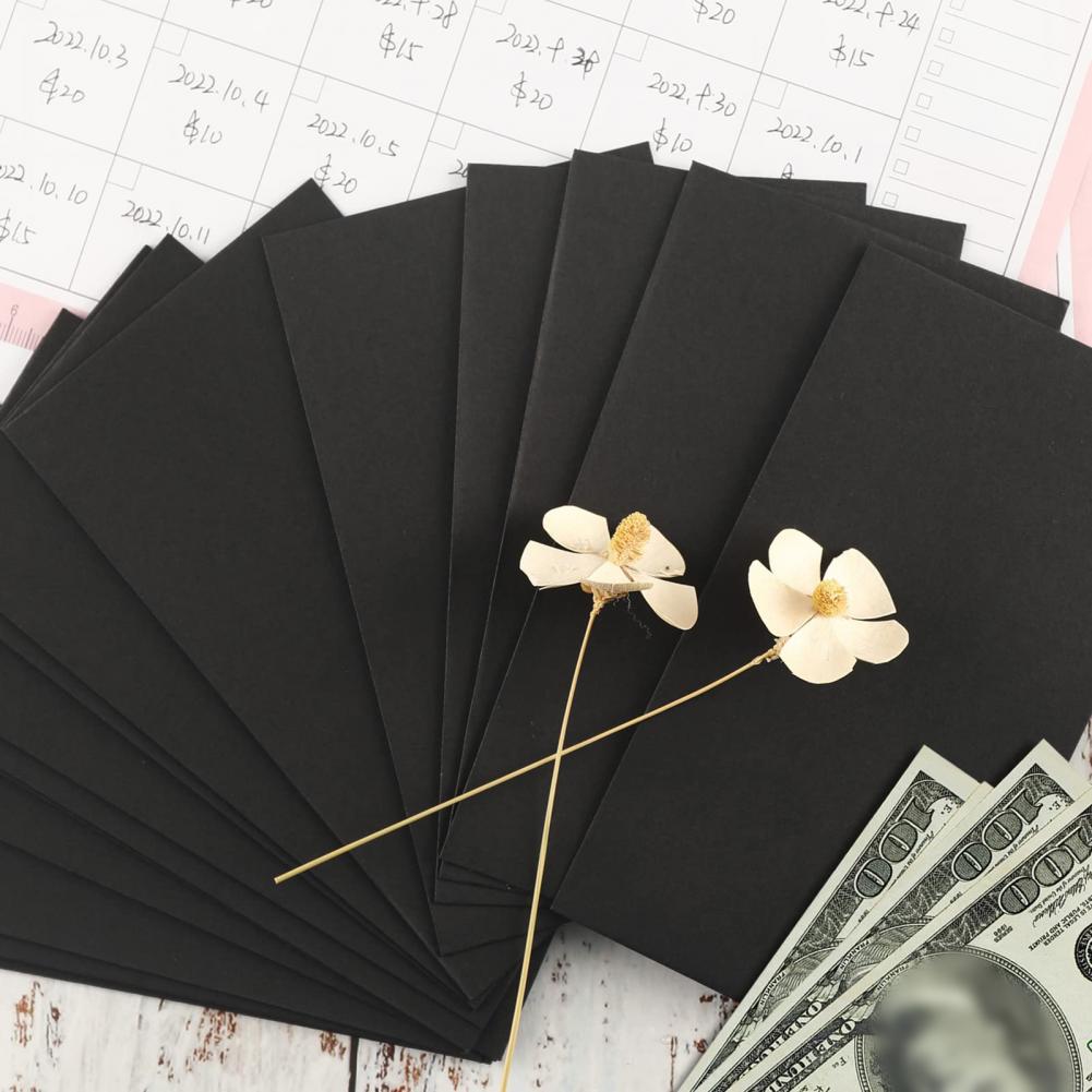 50 個の現金封筒マネーコンテナ超薄型 DIY コイン収納封筒現金収納袋クラフト紙コイン現金ポーチ