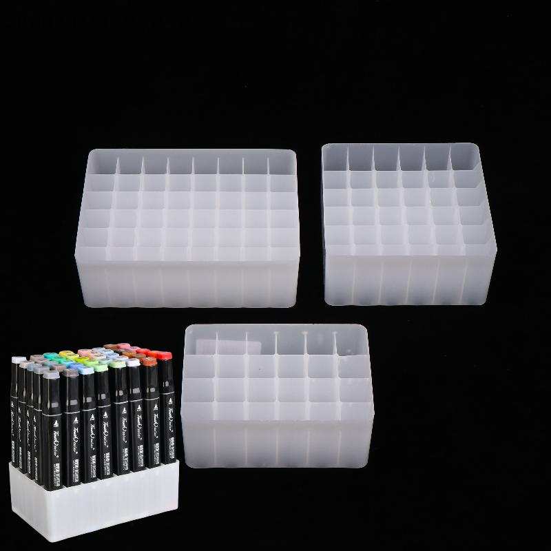 1/3 PCS 24/36/48 Slot Marcador de grande capacidade e suporte para caneta pincel, rack de armazenamento multifuncional para marcadores e canetas pincel