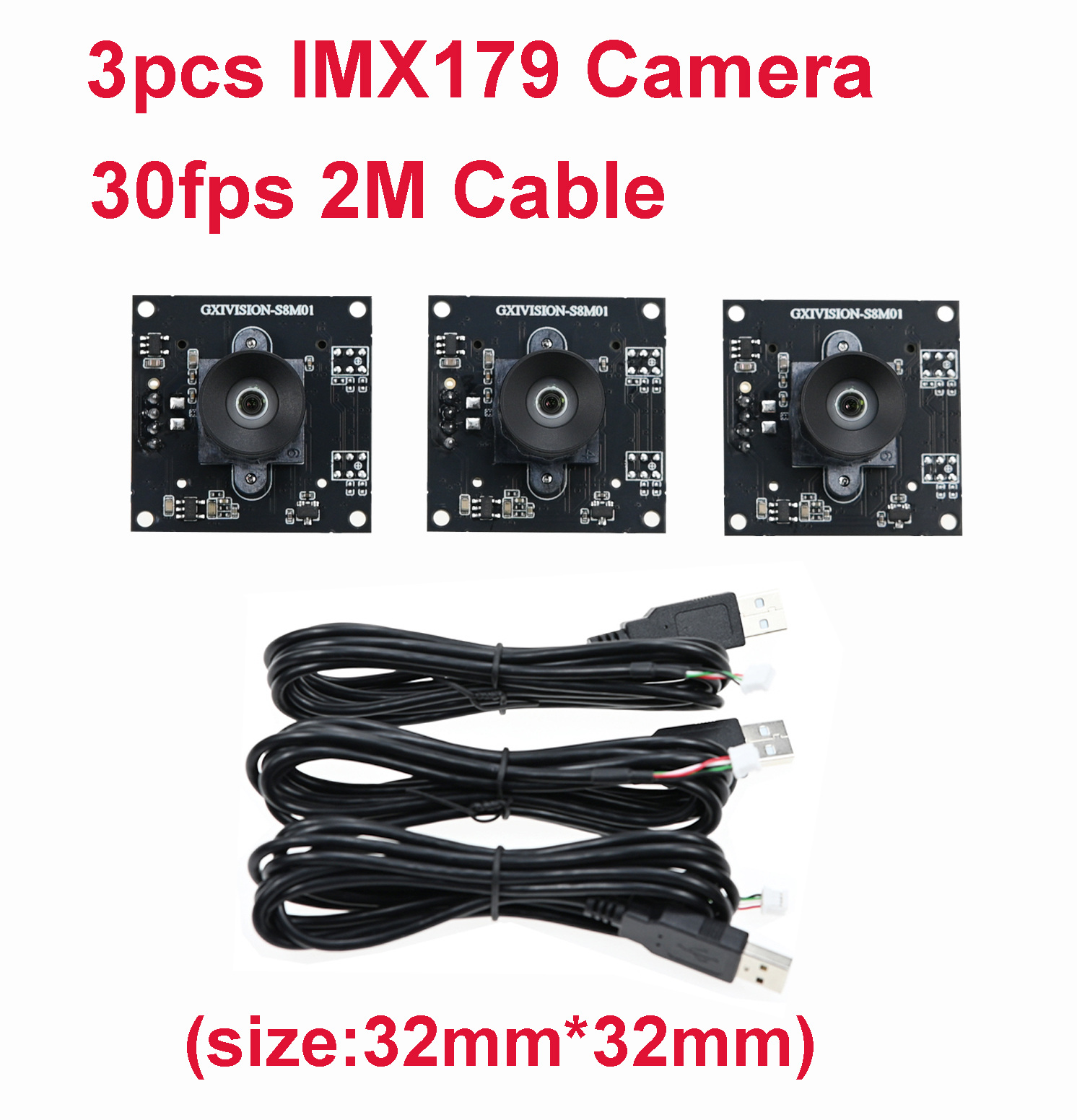 Модуль камеры GXIVISION IMX179, кабель 2 м, 30 кадров в секунду, объектив 3 мм без искажений, совместим с автодартами. Веб-камера io DIY, USB-накопитель бесплатно