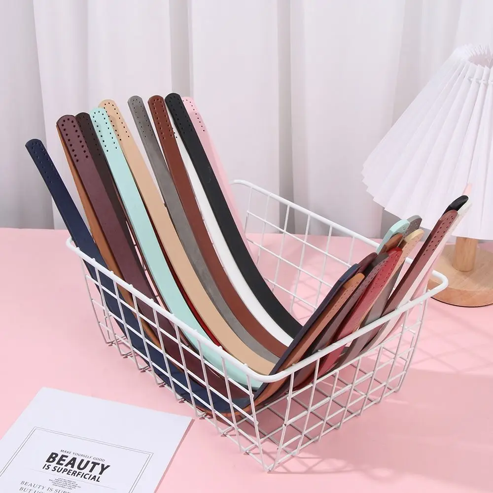 2ชิ้นสายคล้องกระเป๋าสะพายหนัง PU ผู้หญิงหญิงสาวกระเป๋าถือที่เปลี่ยน DIY ที่จับสำหรับกระเป๋าถือกระเป๋าคาดเอวอุปกรณ์เสริม