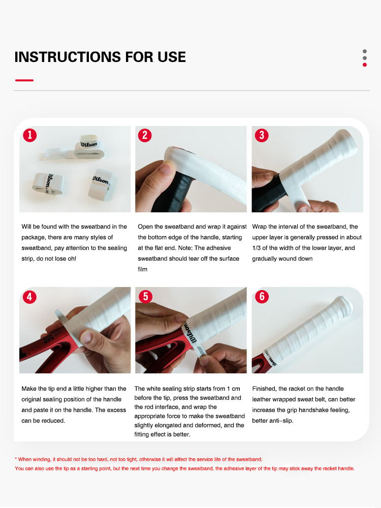 Wilson Tennis Overgrip พาเดลแร็กเก็ตเทนนิสเดี่ยวเทปกันลื่นการฝึกอบรมเปลี่ยน Sweatband อุปกรณ์แบดมินตัน