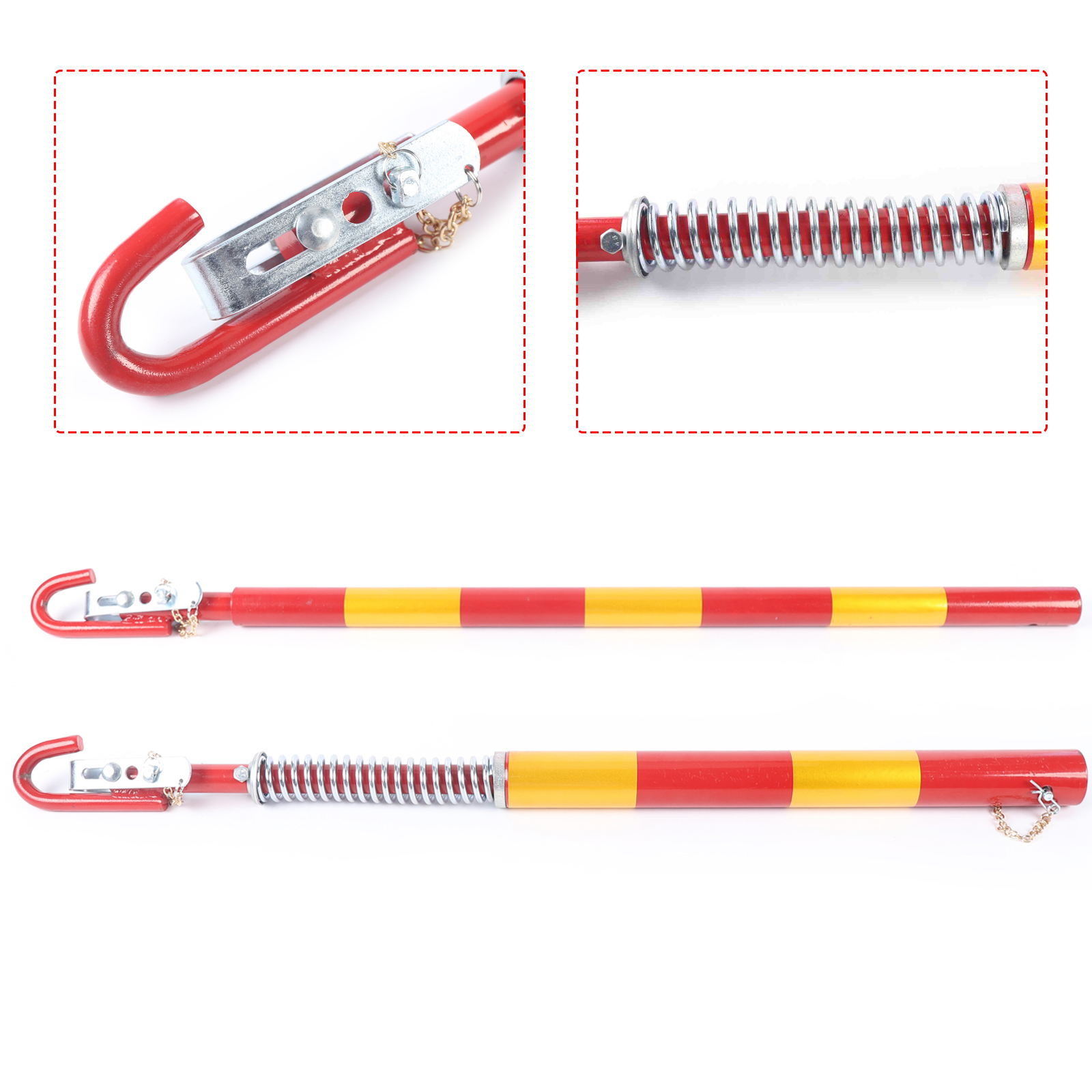 5000kg 5T Steel Towing Pole Tow Bar Recovery Spring Damper For Car Van Truck